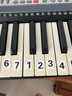YAMA JIA钢琴键盘贴纸88键61通用电子琴五线谱简谱按键音符音标数字贴 54键61键+琴布+黑键贴 实拍图