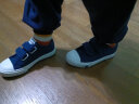回力童鞋男童帆布鞋2024春季新款低帮儿童板鞋耐磨学生单鞋 蓝色(纯色) 31码鞋内长约19.5cm 晒单实拍图