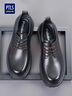 波图蕾斯皮鞋男士系带大头商务休闲正装鞋厚底德比鞋男耐磨 6128 黑色 40 实拍图
