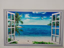 喜巢自粘墙贴装饰画海景贴纸3D现代风景窗户壁画卧室床头自粘山水贴画 海景藤蔓款 实拍图