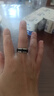 流行时尚创意感温戒指韩版学生个性潮人创意温度嘻哈指环钛钢时尚单身尾戒饰品无需充电 体温检测【银】无需充电 8号直径18.1一周长56.9MM 实拍图