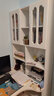育松实木电脑桌转角书桌书柜组合家用写字收纳书柜一体桌学习桌带书架 白色120长80宽 加厚桌面 25mm厚 实拍图
