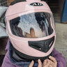 AD新国标电动车头盔女士秋冬季保暖围巾防雾全盔男女款四季通用电瓶车安全帽冬天3C认证摩托车头盔 新国标B类【粉兔】透明 均码 实拍图