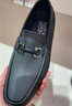 菲拉格慕（Ferragamo）男士黑色Gancini扣饰莫卡辛鞋 0642848_3E _80 礼物 送男友 实拍图