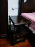 巢趣 美式实木床头柜小尺寸床头柜简约百搭床头柜卧室储物柜精品家具 黑胡桃色 实拍图