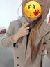 ZXEGI高端早秋女装外套2025年新款100%羊毛双面毛呢大衣女中长款小个子 混咖色（人字纹） S 实拍图