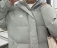 adidas 拒水防泼防风保暖鸭绒羽绒服面包服男女同款阿迪达斯官方   银灰色   XL 实拍图