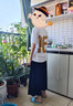 浪莎（langsha）七分阔腿裤裙女2023年夏季高腰宽松百搭中长裙休闲半身裙裤子 实拍图