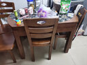 尊禾 实木餐桌椅组合家用吃饭餐桌椅组合 可伸缩折叠餐厅桌子 实拍图