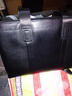 澳懿真皮手提包大容量男包商务公文包头层牛皮男士牛皮包包男士电脑包 黑色【轻便薄款】 小号可装电脑14英寸 实拍图