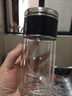 淳意迷你泡茶杯子旅行玻璃茶杯茶水分离花茶杯男女士便携水杯 睿智黑200ML带杯套杯刷 1个 实拍图