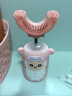 懒贝贝（lanbeibei） 懒贝贝儿童电动牙刷u型u形充电式2-8岁宝宝刷牙神器软毛mini羊 粉红色 实拍图