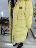 雅鹿品牌长款羽绒服女长过膝新款冬季加厚保暖时尚宽松鸭绒连帽外套 黄色 L （推荐150-175斤） 实拍图