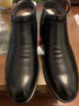 奥康男鞋冬季棉皮鞋男新款加绒保暖棉靴真皮高帮男士休闲套脚皮棉鞋 黑色 43 (265mm) 实拍图