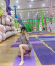 COZOK高端运动品牌瑜伽服女夏天排汗健身服宽松大码速干衣专业跑步健身房运动套装女 紫色（短袖+文胸+短裤） L 105-115斤 实拍图