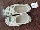 咕羊羊月子鞋可调节春夏秋产后拖鞋包跟厚底防滑孕妇拖鞋 【纯棉纱布】绿色奶牛 M(适合35码~36码) 实拍图