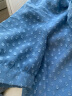 FINITY夏季新款韩版短袖雪纺衫女波点飘带小香风法式上装女 灰蓝色 M 晒单实拍图