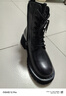 达芙妮马丁靴女厚底新款高跟女靴英伦风短靴皮靴休闲女鞋 黑色加绒 36 实拍图