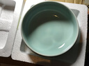 六品堂青瓷笔洗大号笔洗三件套笔洗缸文房四宝毛笔书法国画用品陶瓷水碟墨碟仿古书法工具茶洗多功能水盂 弟粉中洗 实拍图