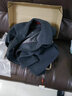 红都冬装加厚羊毛男士夹克加绒加厚爸爸装中老年翻商务男装外套 灰色JK8803-1常规款 2XL (185/100A) 实拍图