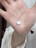 茨达珂夫（CidaKefu）彩金项链女18k金钻石小裙子项链红玛瑙项链玫瑰金锁骨链七夕礼物 小裙子白贝母项链(含链+证书) 实拍图