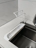 水槽沥水架可伸缩水池沥水篮方便易安装通用大容量耐用实用美观厨房用品洗碗抹布收纳置物架 米白色1只 实拍图