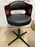实木小巧电脑椅子简约书桌学生升降椅书房椅家用靠背美容美甲转椅 棕木黑色头层牛皮 实拍图