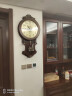 凯恩斯（KAIENSI） 挂钟客厅钟表欧式复古时钟摇摆石英钟表电波创意木质挂表家用 1340GL数字金属盘-进口丽.声机芯 16英寸 实拍图