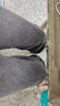 FOG SKY 牛仔裤男士夏季潮牌高街直筒裤子男美式复古宽松阔腿休闲裤 SS-506黑灰 M(建议105-115斤) 实拍图