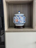傲世景德镇陶瓷器中式仿古青花瓷工艺品茶叶罐客厅摆件装饰品博古架 款式四（配木质旋转底座） 实拍图