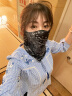 慎蕴摩托车防晒面罩男女全脸冰丝挂耳护脖子防寒面巾遮阳脸罩骑行面纱 腰果 黑色   一只装 实拍图