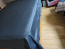 京东京造 60支轻奢高支高密贡缎纯色床单 新疆长绒棉 床罩 250x245cm 灰蓝 实拍图