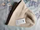 笙格儿 帽子女秋冬季时尚百搭月子帽产后春秋显脸小针织毛线帽保暖冬款堆堆帽 兔毛米色 均码 实拍图