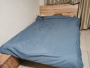 南极人（Nanjiren）纯色水洗棉床上四件套磨毛加厚床单被套200x230cm宿舍春秋三件套 双拼-豆绿+银灰 床单款 1.8m床单四件套-被套180x220cm 实拍图