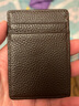 欧凡卡蒂超薄小卡包男士真皮银行卡卡夹女卡片套名片夹证件包收纳包卡片包 咖啡色 实拍图
