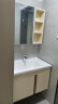恒洁（HEGII）浴室柜 温柔奶油风生态木大容量高清镜柜陶瓷一体盆组合 露水苍兰 【奶油白】BC6197- 80cm 晒单实拍图