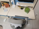 生活诚品 进口实木儿童学习桌椅套装儿童书桌写字桌小学生作业课桌可升降 ME7502(1.2米)+8607双背扶手椅蓝 实拍图
