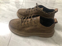 公牛世家男士休闲皮鞋男夏季复古透气打孔工装鞋户外厚底低帮马丁鞋靴子男 卡其【镂空透气款】 GN123102589 43 (标准运动码) 实拍图