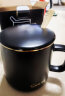 传旗陶瓷马克杯带勺盖咖啡杯牛奶杯早餐杯办公杯男女茶杯描金黑350ml 实拍图
