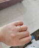 中国黄金（CHINA GOLD） 黄金戒指磨砂光面戒指男女素圈戒指黄金女约1g 13# 【光面款】 实拍图