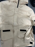 啄木鸟（TUCANO）冬季中长款羽绒服男士大码白鸭绒连帽羽绒服男青年保暖外套男上衣 059中长款米白 2XL (140-160斤） 实拍图