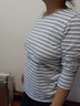 米度丽 哺乳衣外出长袖孕妇装秋装时尚产后喂奶衣春秋加绒打底衫哺乳T恤 长袖纯色款【米白色】 XL 实拍图