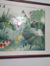 迅典九鱼图客厅装饰画餐厅酒店国画风水画挂画书房字画沙发背景墙壁画 连年有余【A款】 实木带框63*123厘米 实拍图