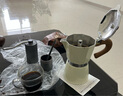 Mongdio 摩卡壶摩卡咖啡壶煮咖啡壶家用意式咖啡机 7件套摩卡壶白色300ml+手磨钢芯 实拍图