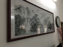 佳得雅新中式客厅装饰画沙发背景墙壁画国画山水画靠山图办公室字画挂画 锦绣山河 60*145cm宣纸+胡桃色实木框 实拍图