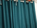 梦达莱全遮光窗帘成品免打孔安装罗马杆一整套卧室定制客厅防风保暖遮阳 孔雀蓝（遮光99%）成品速发 适用宽2.1-2.6米【窗帘高2.2米】 实拍图