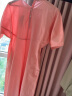 无印良品（MUJI）女式 凉感平纹套头短袖连衣裙女装裙子长裙早春新品纯棉BC2JBC4S 橙色条纹 M (160/84A) 晒单实拍图