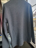 恒源祥圆领针织衫女纯羊毛衫秋冬纯色套头保暖简约内搭上衣打底女装毛衣 烟灰色 M /165/88A 实拍图