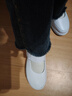 宾莱伊（BINLAIYI）护士鞋女增高春夏款平底轻便坡跟软底舒适美容院医护女轻便工作鞋 BLY8202经典纯白/单鞋 34 实拍图