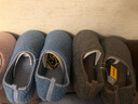 邦有道保暖老人月子防摔棉拖鞋包跟日式无声冬季居家室内月子鞋防滑男女 泰迪绒宝蓝色 47-48 建议46-47-48码穿 实拍图